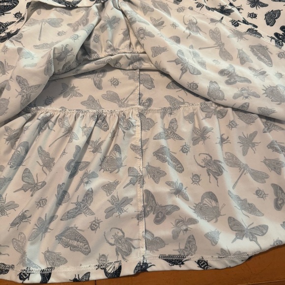 Hot Topic Black & White Tiered Collared Lace Trim Bug Mini Dress M Gothic Witchy - Picture 11 of 15